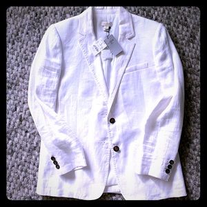 White Linen Blazer